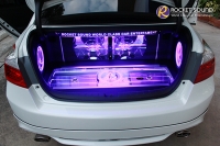Honda Accord กับงานติดตั้งระบบเสียง ประกอบด้วย เครื่องเล่น Alpine ผ่านสัญญาณเข้า แอมป์