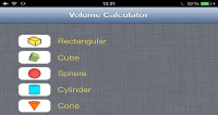 "Volume Calculator App แอปสำหรับคำนวณปริมาตร"