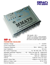 Pre amplifier : MP-5